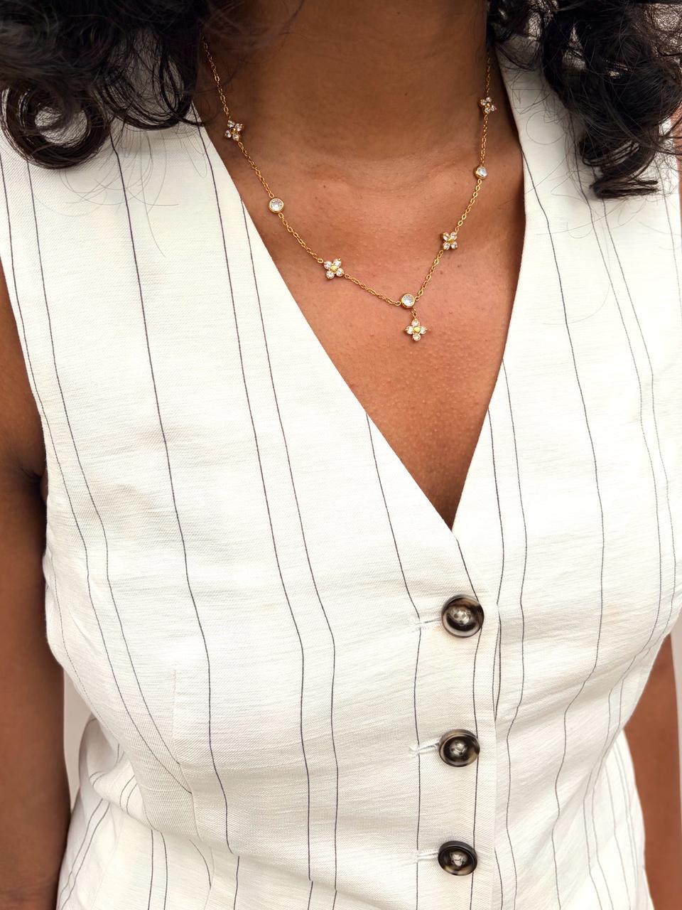 BLOSSOM ZIRCON NECKLACE