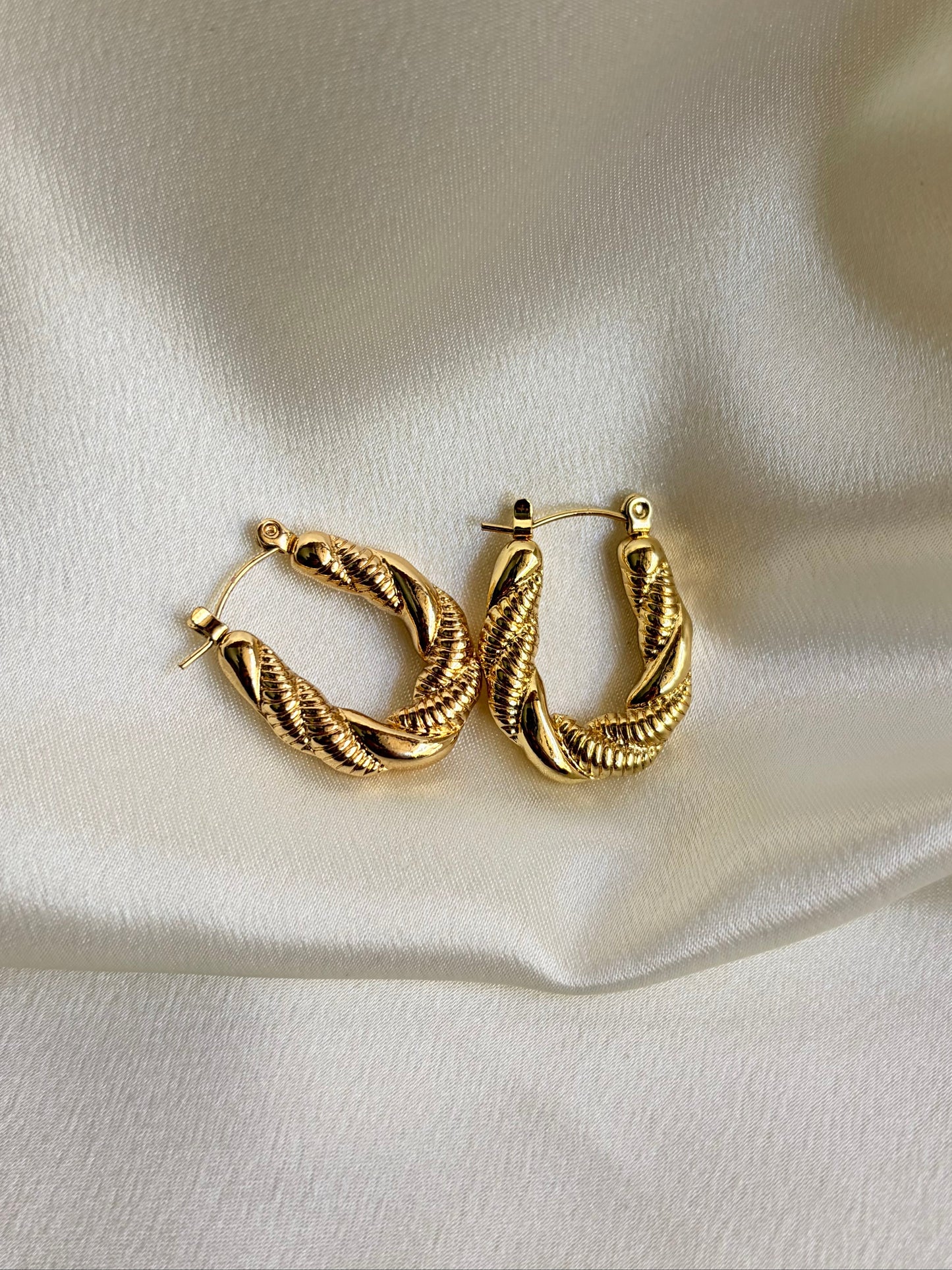 GILDED COIL HOOPS