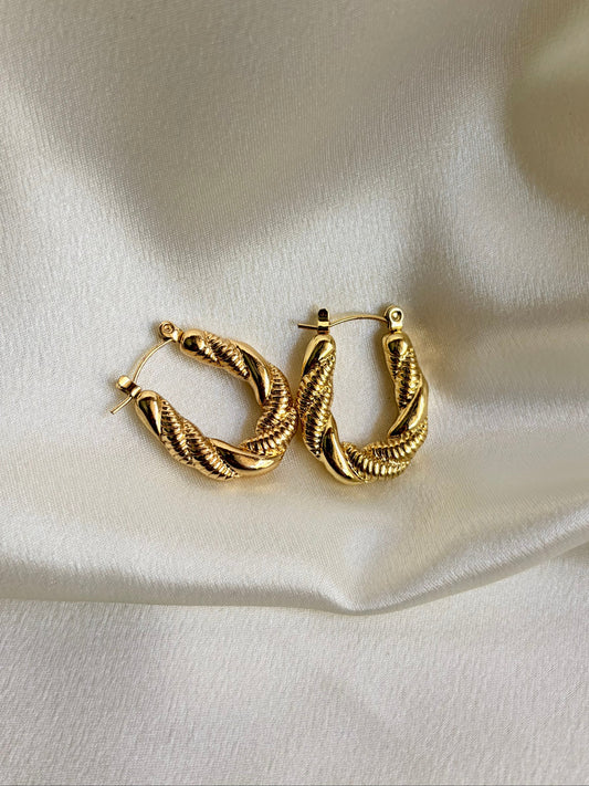GILDED COIL HOOPS
