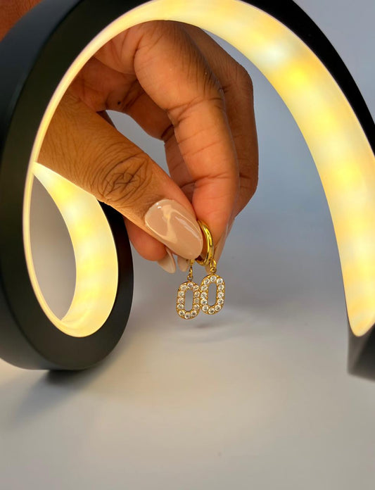 ZIRCON OVAL HOOPS