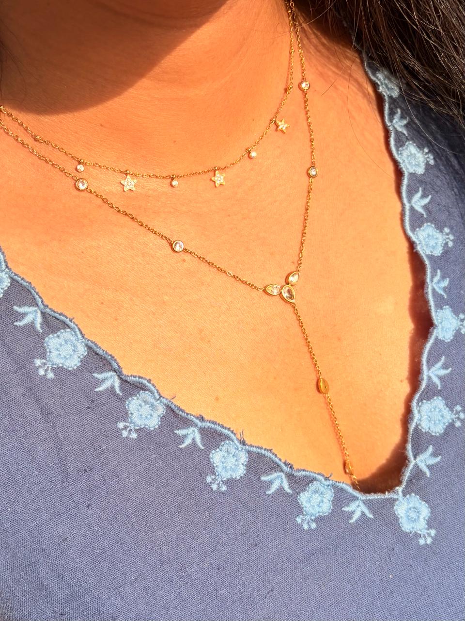 CRYSTAL LARIAT NECKLACE